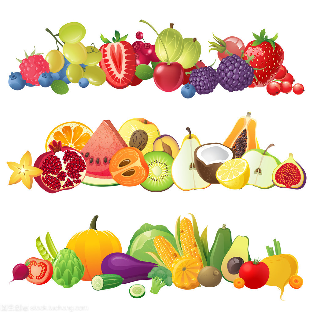 水果蔬菜和浆果的边界