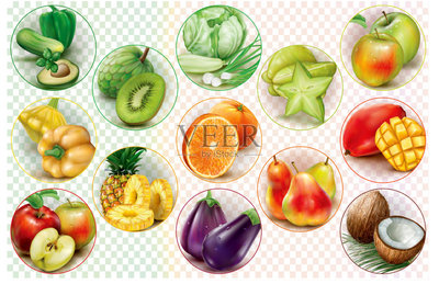 蔬菜,水果,胡瓜,水平画幅,绘画插图